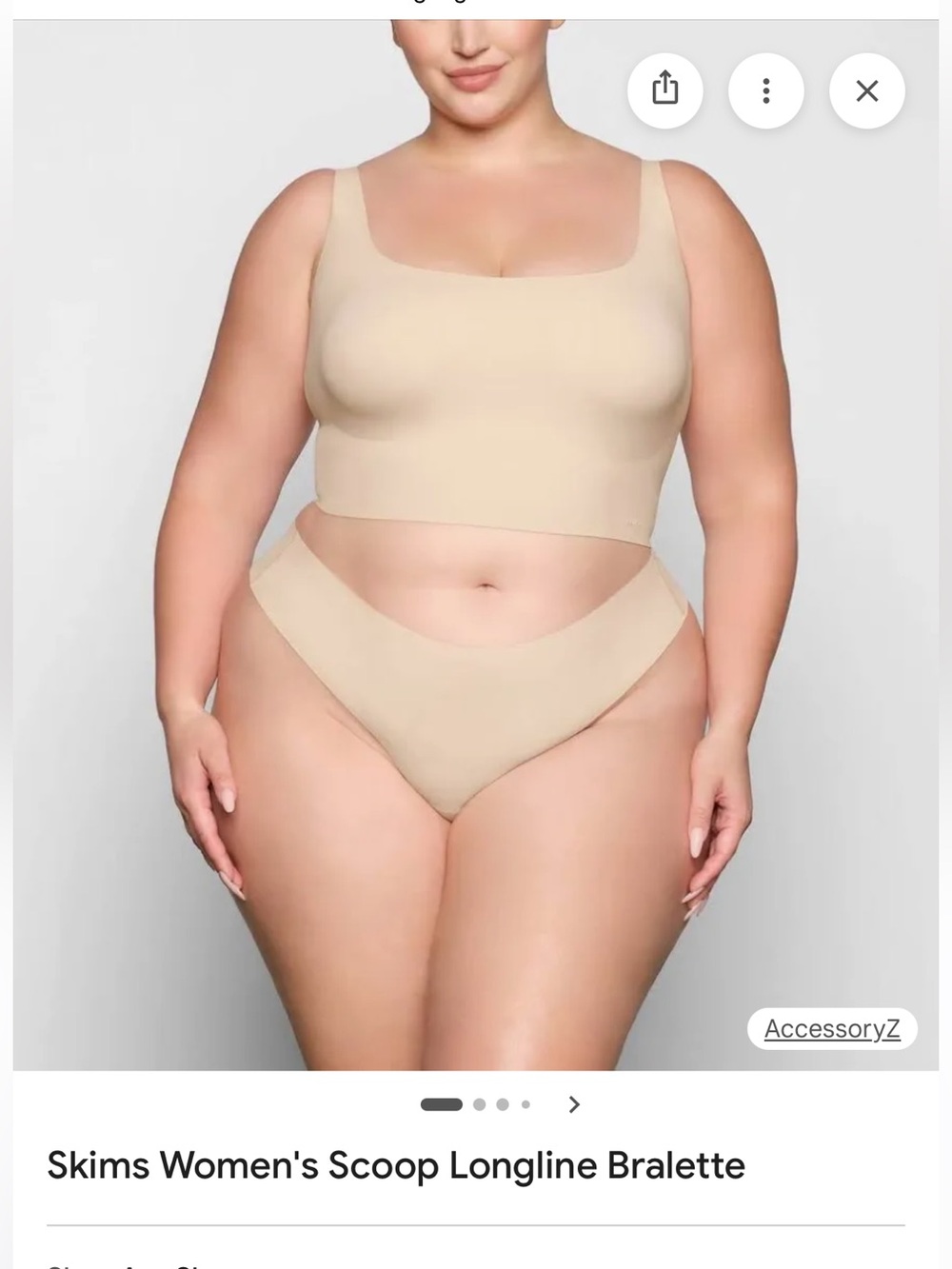 SKIMS Scoop Longline Bralette  ( M-DD)